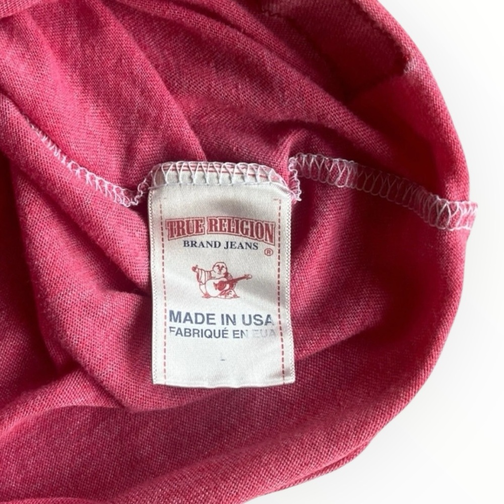 🤠 SOLD 🤠 $8 True Religion Jeans Women’s Large T-shirt Red Logo USA - Picture 6 of 6